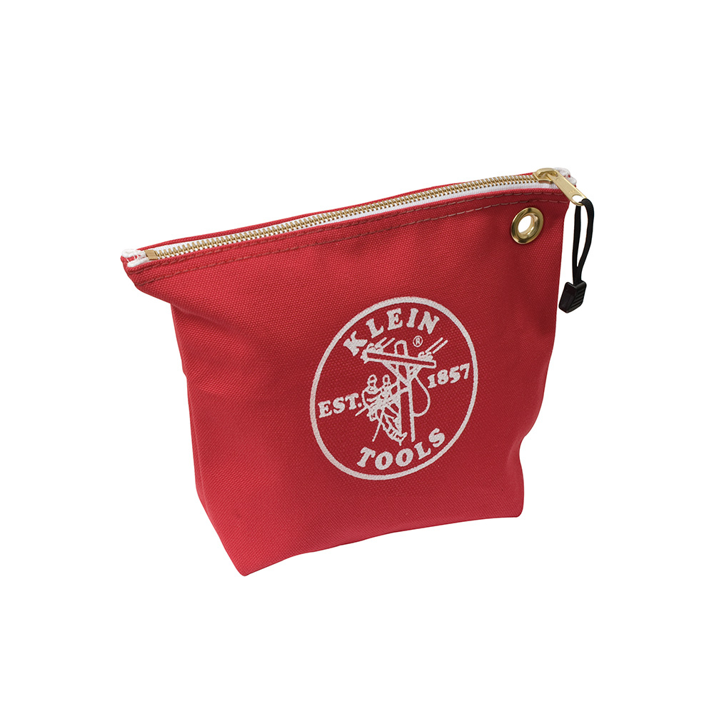 Canvas Zipper Bag- Consumables, Red - 5539RED | Klein Tools - For Professionals since 1857