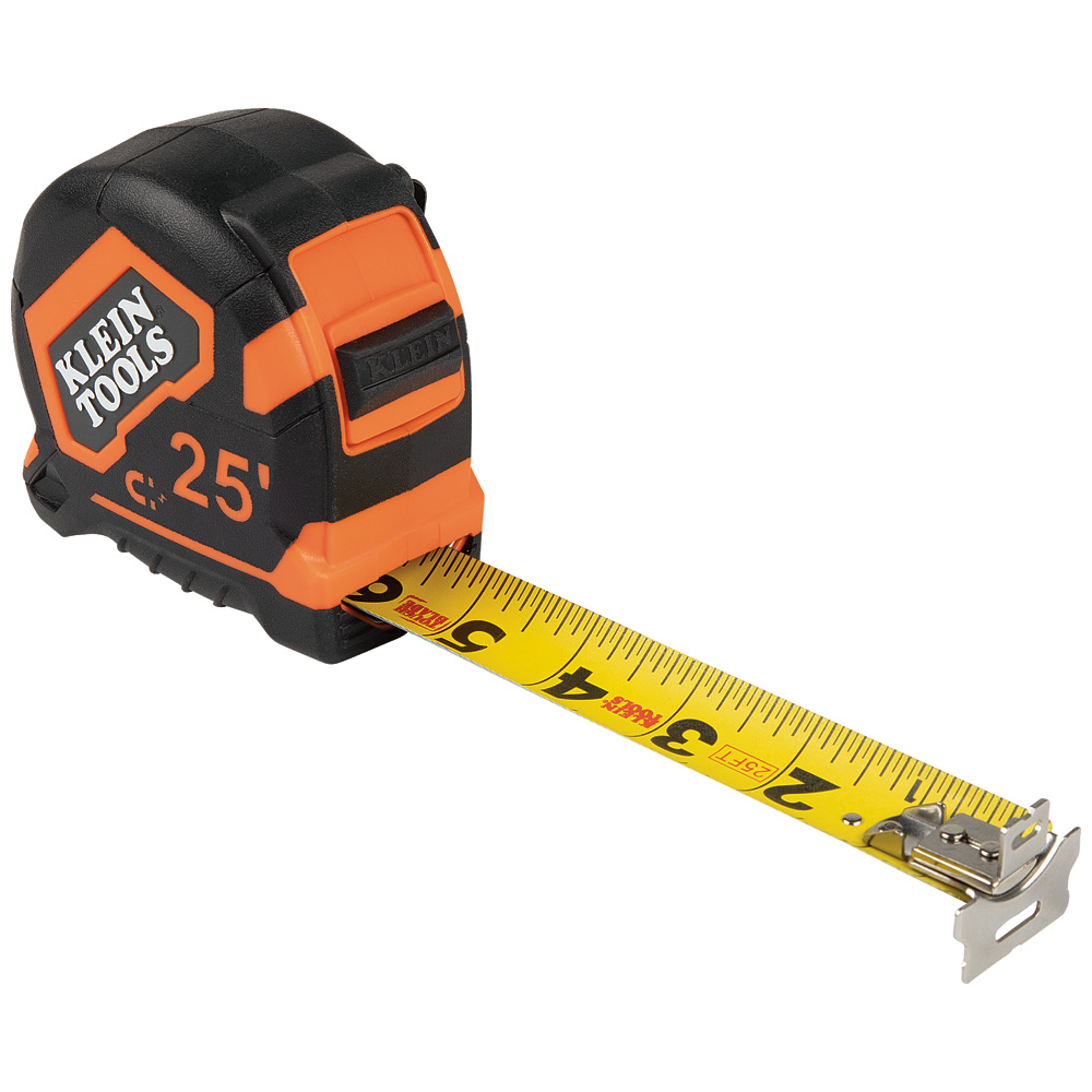 Tape Measure, 25-Foot Magnetic Double-Hook, Tape Measure with 13-Foot standout of wide, tough and durable blade