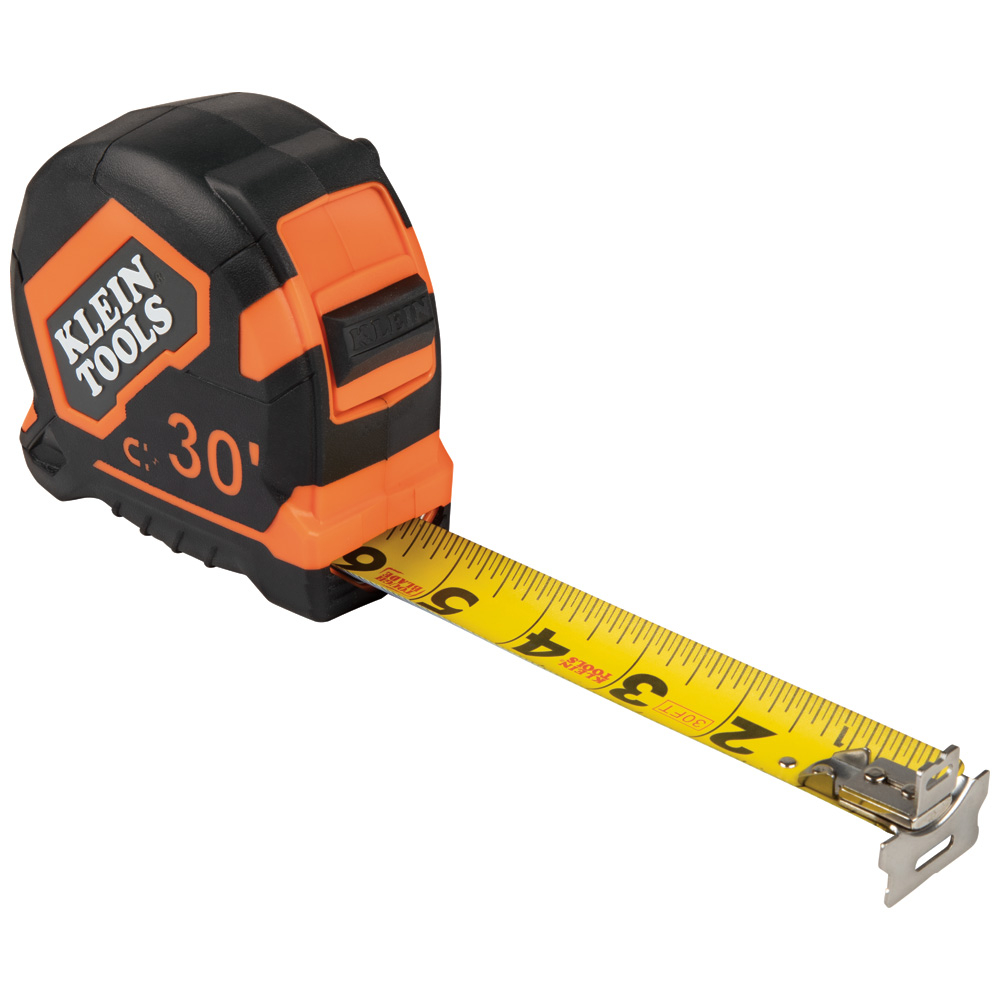 Tape Measure, 30-Foot Magnetic Double-Hook, Tape Measure features 13-Foot standout of wide, tough and durable blade