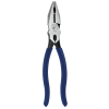 Universal Combination Pliers, 8-Inch, Crimping die behind hinge for superior leverage crimping of non-insulated connectors, lugs and terminals
