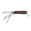 3 Blade Pocket Knife with Screwdriver, Curved-sheepfoot skinning blade to 2-3/8-Inch (60 mm) long