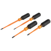 Screwdriver Set, Slim-Tip Insulated Phillips, Cabinet, Square, 4-Piece, Slim-Tip Insulated Screwdriver Set includes: 4-Inch round shank in a #2 Phillips and 1/4-Inch Cabinet tips 6-Inch round shank in a #2 Square and 3/16-Inch Cabinet tips