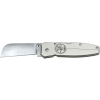 Lightweight Lockback Knife 2-1/2-Inch Coping Blade, Silver Handle, Coping blade is AUS 8 stainless-steel