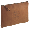 Zipper Bag, Contractor's Leather Portfolio, Tool Pouch made of brushed cowhide leather with strong zipper