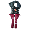 Compact Ratcheting Cable Cutter, High-leverage ratcheting mechanism cuts 1000 MCM Al, 600 MCM Cu and up to 2-1/16-Inch (5.2 cm) communications cable leaving no burrs or sharp edges