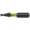 Conduit Fitting and Reaming Screwdriver, Reamer's hooded-blade design keeps tip from slipping out of screws, especially when tightening hard-to-reach conduit fittings thicker hood is designed for rugged use
