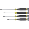 Screwdriver Set, Electronics Slotted and Phillips, 4-Piece, Precision Screwdrivers feature rotating caps for optimum and precise control