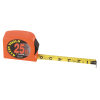 Tape Measure, High Visibility Case, 25-Foot, High-visibility, high-impact orange case makes it easy to find in a tool box, pouch, and on the jobsite