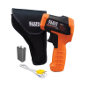 Dual-Laser Infrared Thermometer, 20:1, Incorporates surface temperature measurement capability using IR emission and can also measure bulk temperatures of air, gas, or liquids using a standard K-Type probe