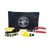 Coax Cable Installation Kit with Zipper Pouch, Everything needed to prep and connect RG6/6Q coax cables with F-Connectors