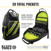 55597 Tradesman Pro™ Tool Bag Backpack, 39 Pockets, High Visibility, 20-Inch Image 2