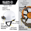 60146 Safety Helmet, Non-Vented-Class E, with Rechargeable Headlamp, White Image 1