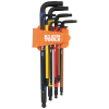 BLS9 Color-Coded Extra-Long L Style Hex Key Caddy Set, SAE, 9-Piece Image