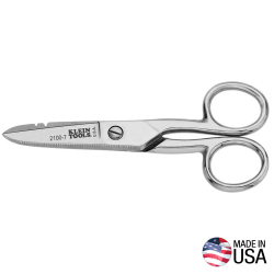 21007 Electrician's Scissors, Nickel Plated Image 