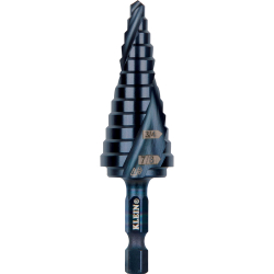 QRST14 Step Drill Bit, Quick Release, Double Spiral Flute, 3/16 to 7/8-Inch Image 
