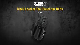 Black Leather Tool Pouch for Belts (5118C)