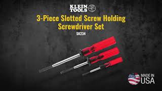 Screwdriver Set, Slotted Screw Holding, 3-Piece (SK234)