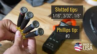 Screwdriver Set, Electronics Slotted and Phillips, 4-Piece (85613)