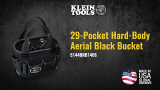 Hard-Body Bucket, 29-Pocket Aerial Bucket, Black (5144BHB140S)