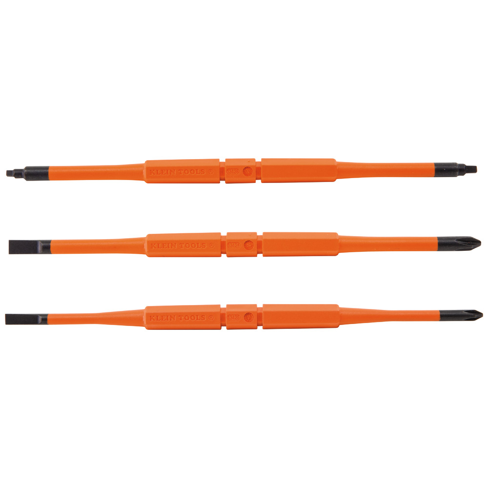 Screwdriver Blades, Insulated Double-End, 3-Pack