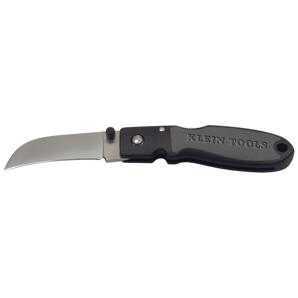 Lightweight Lockback Knife 2-1/2-Inch Sheepfoot Blade, Black Handle