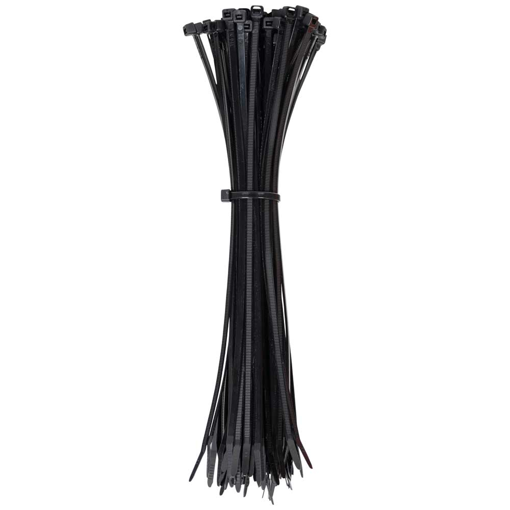 Black 12 inch Pack of 100 50 lbs Self Locking Zip Ties Multi-Purpose Strong Cable Ties 