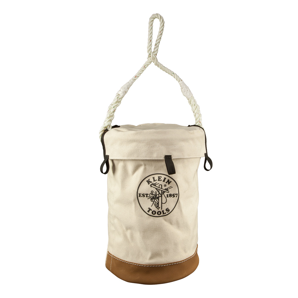 Leather Bottom Bucket with Top