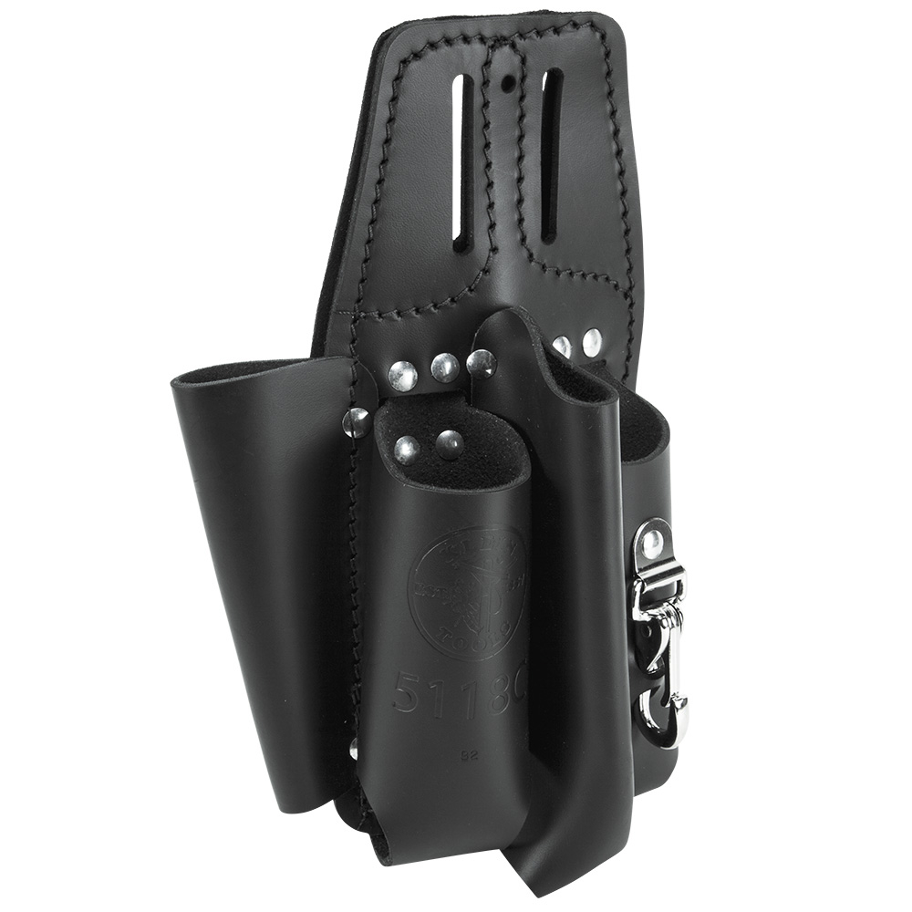 Black Leather Tool Pouch for Belts