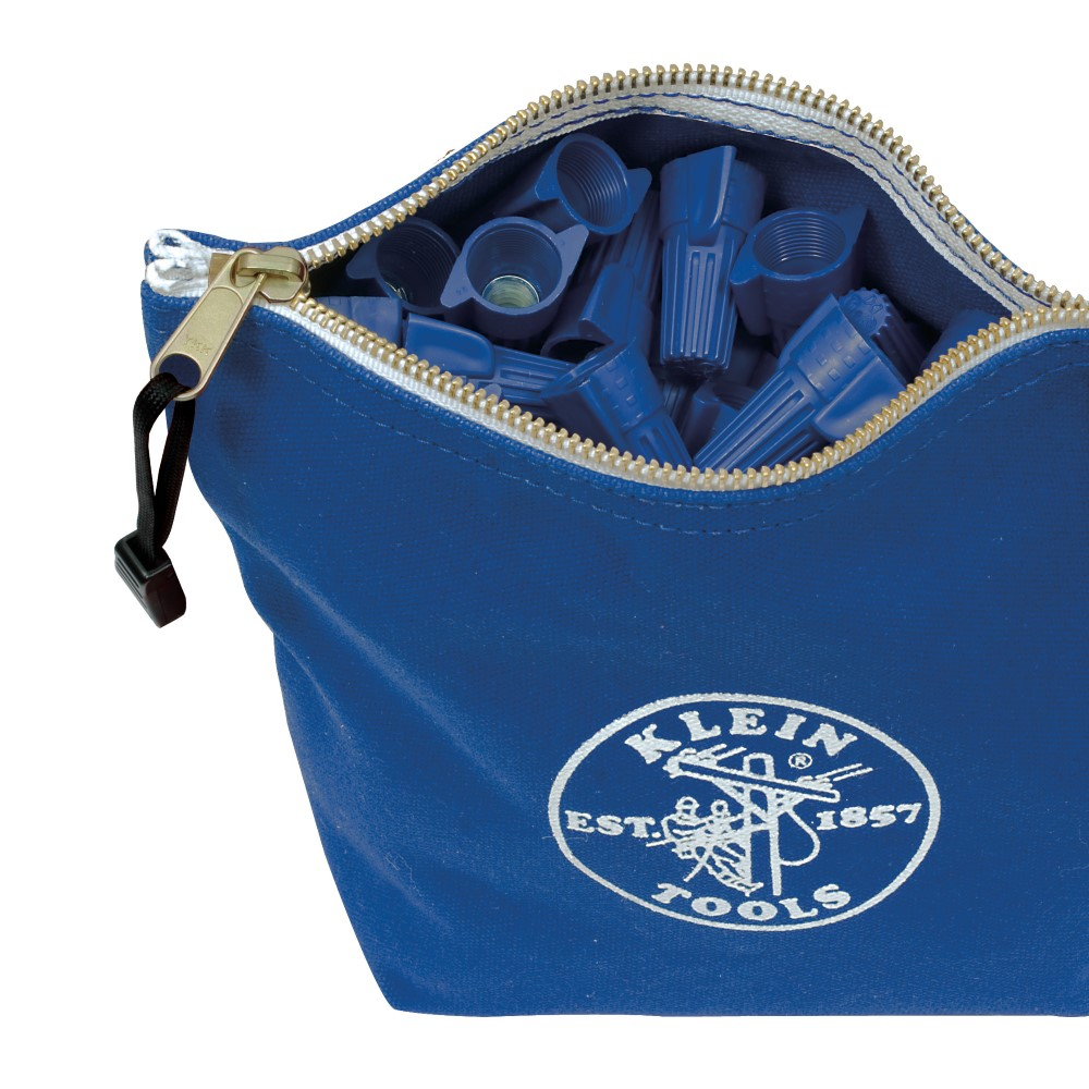 Canvas Zipper Bag, Consumables, Blue - 5539BLU | Klein Tools - For Professionals since 1857