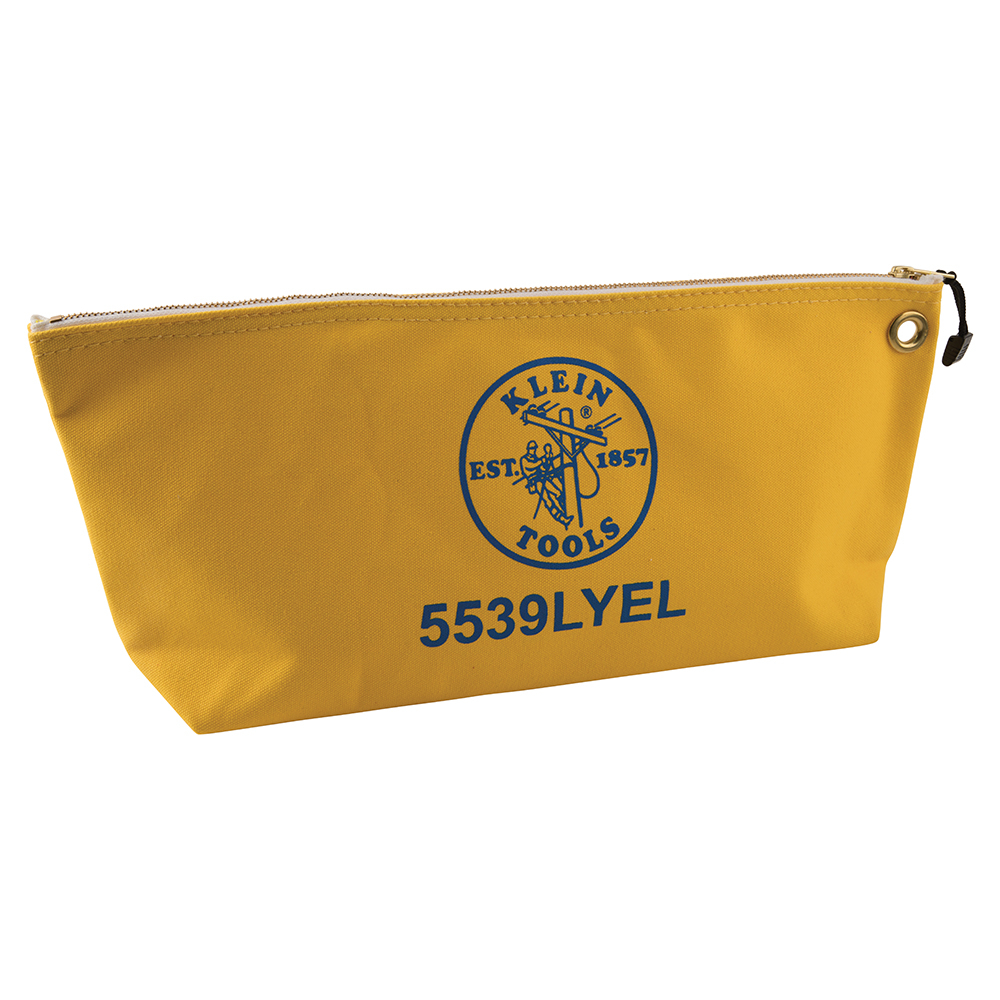 Zipper Bag, Large Canvas Tool Pouch, 18-Inch, Yellow