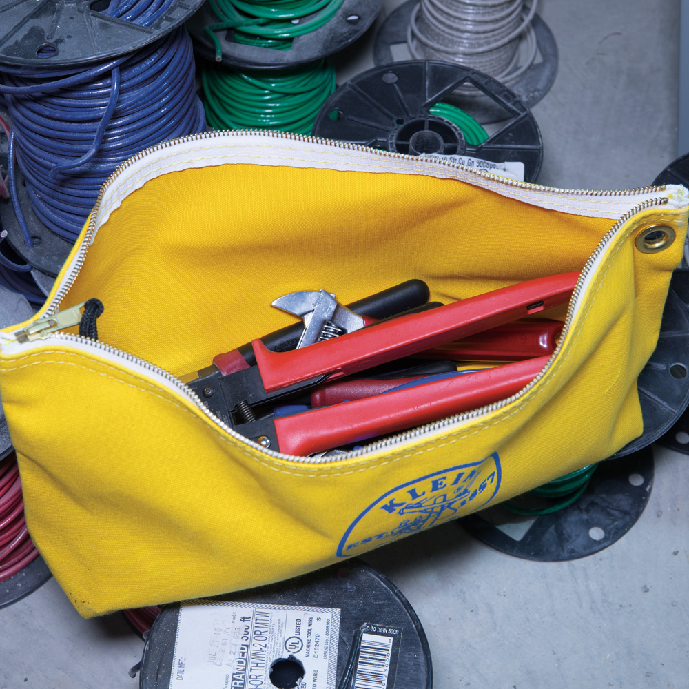 Canvas Bag with Zipper, Large Yellow - 5539LYEL | Klein Tools - For Professionals since 1857