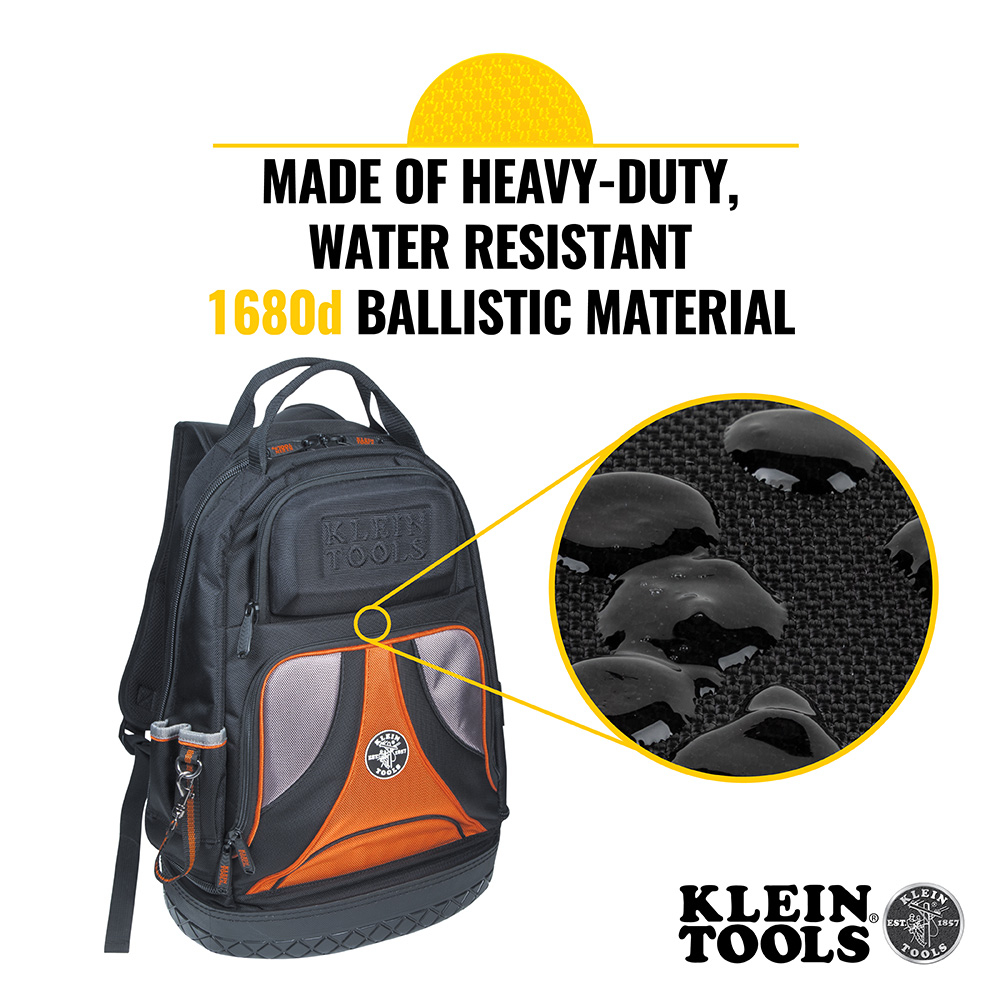 Tradesman Pro™ Tool Bag Backpack, 39 Pockets, Black, 14-Inch 