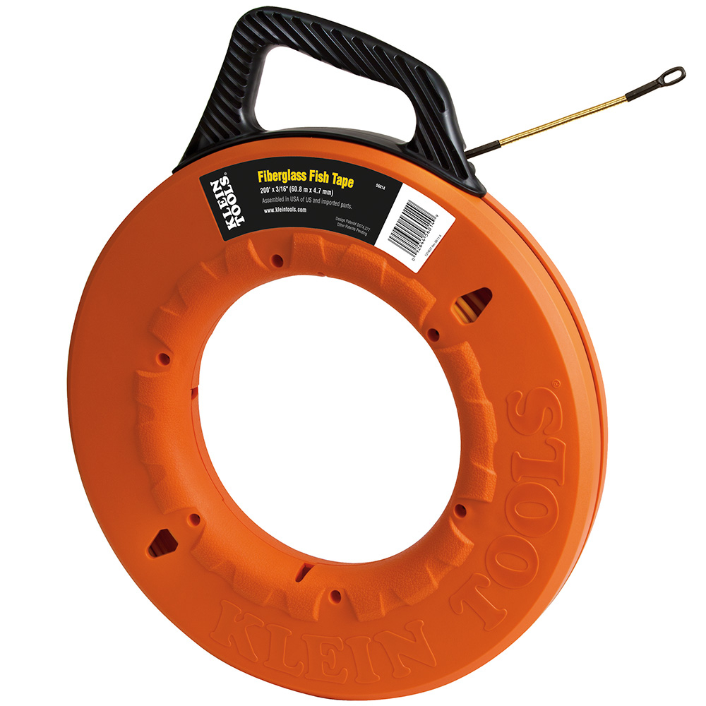 Fiberglass Fish Tape with Spiral Leader, 200-Foot