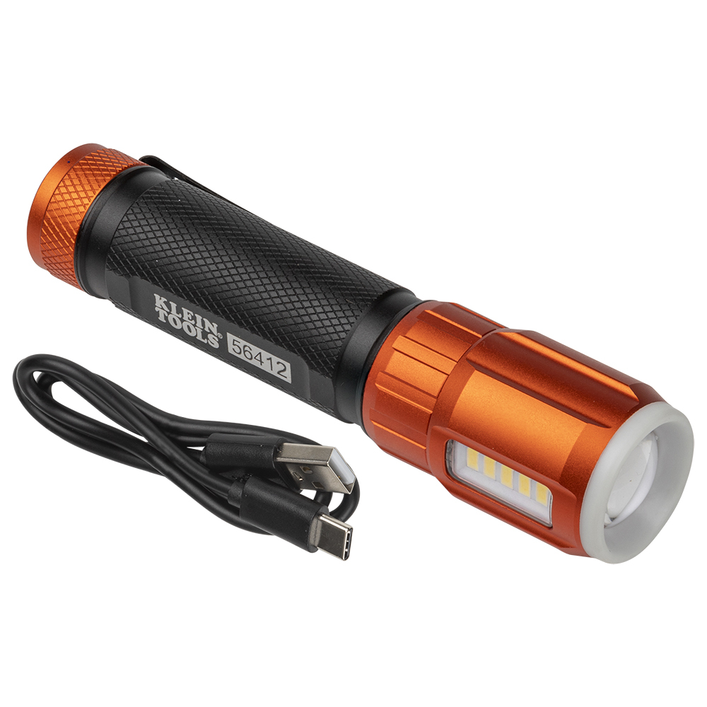 Rechargeable LED Flashlight with Worklight