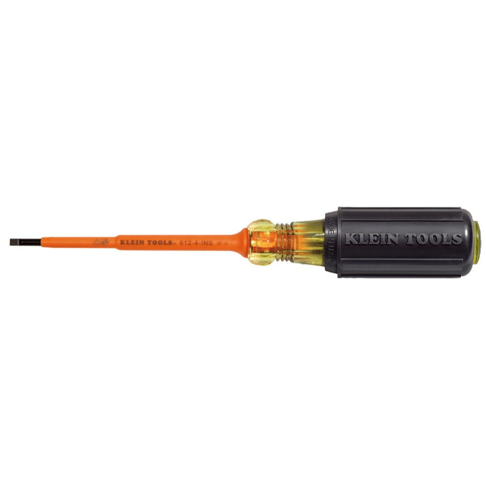 Insulated 1/8-Inch Slotted Screwdriver, 4-Inch