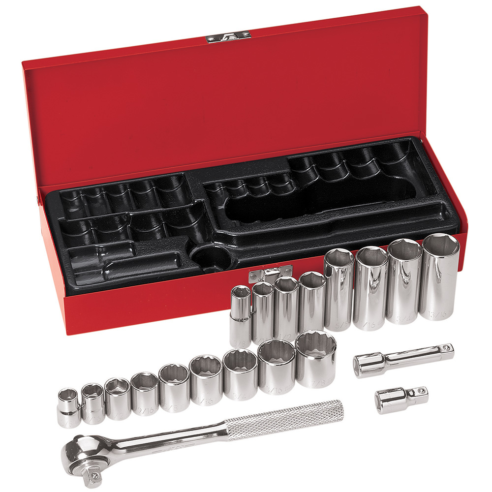 3/8-Inch Drive Socket Wrench Set, 20-Piece