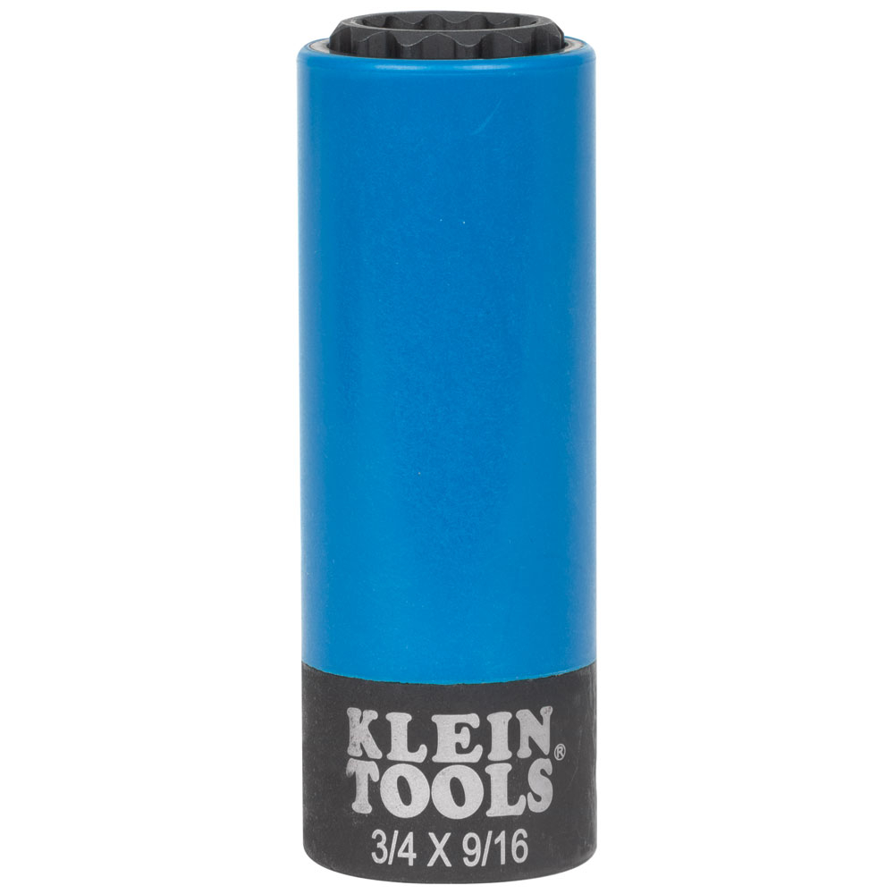 2-in-1 Coated Impact Socket, 12-Point, 3/4 and 9/16-Inch
