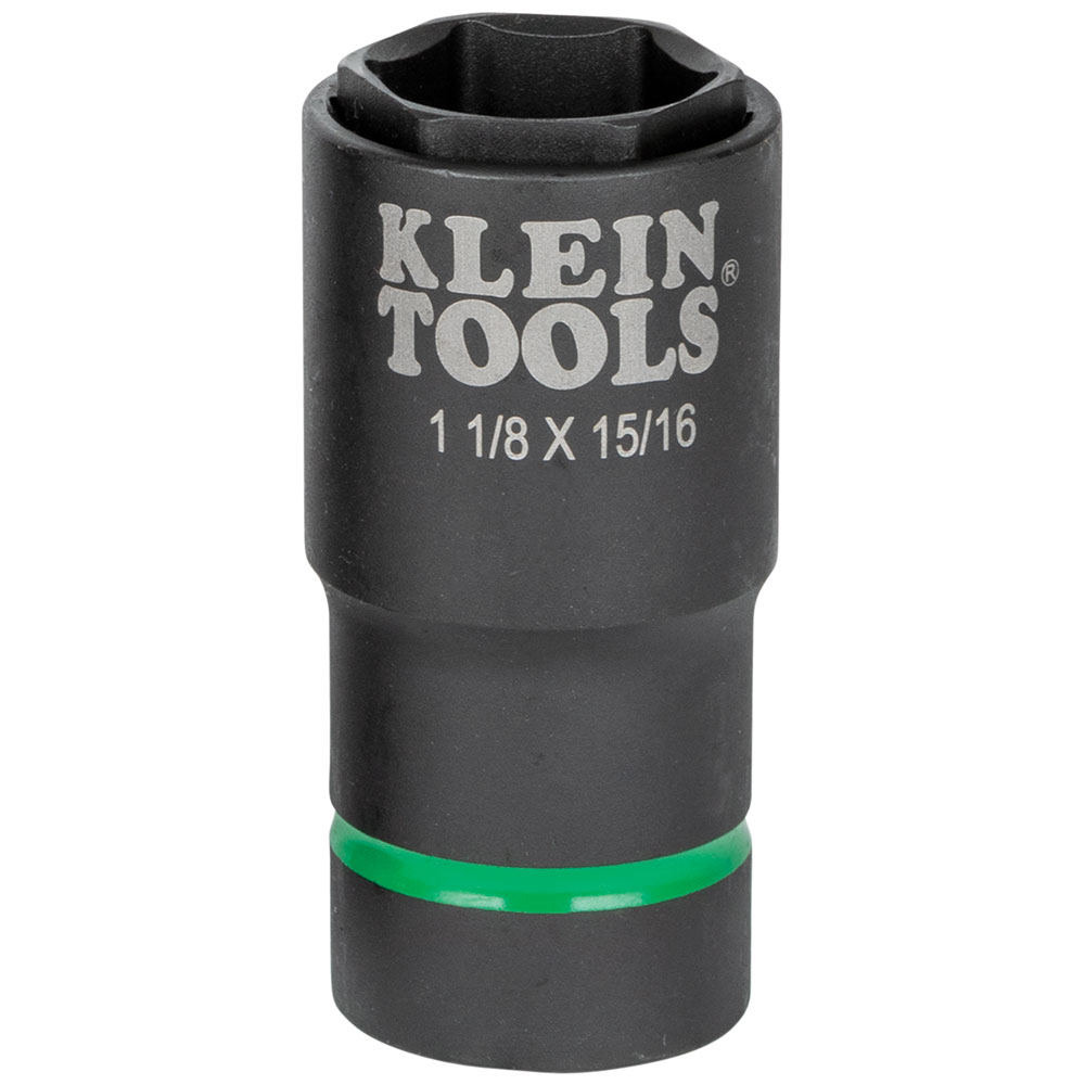2-in-1 Impact Socket, 6-Point, 1-1/8 and 15/16-Inch
