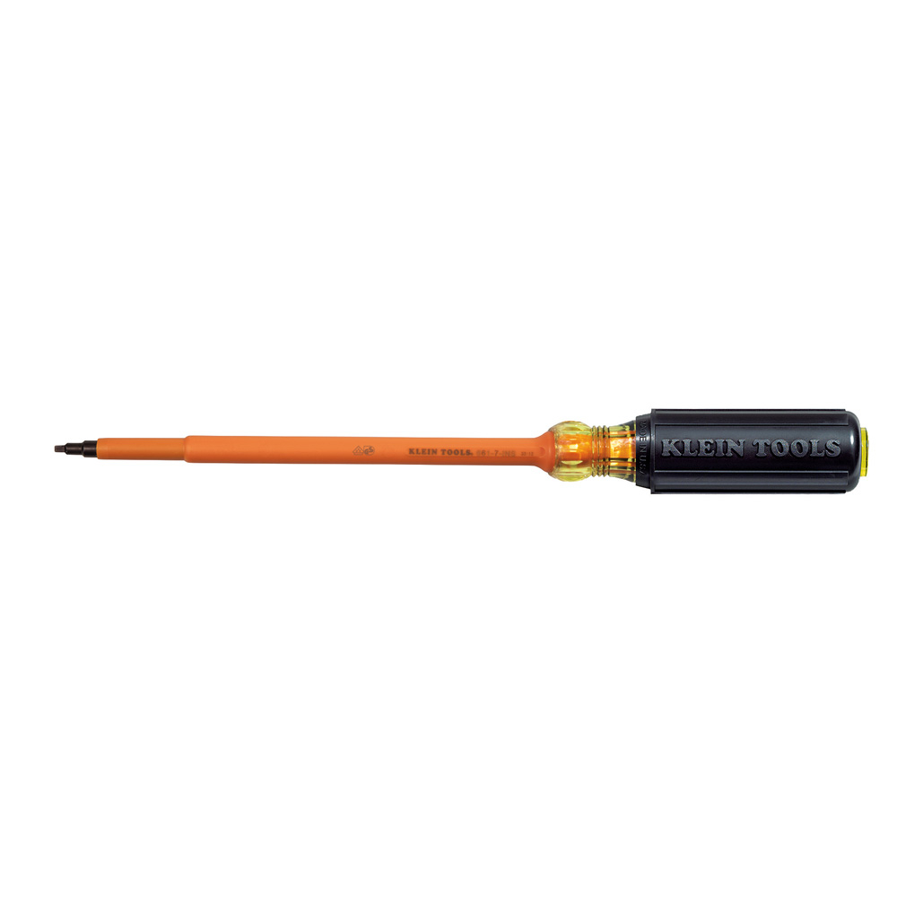 Insulated Screwdriver, #1 Square with 7-Inch Shank