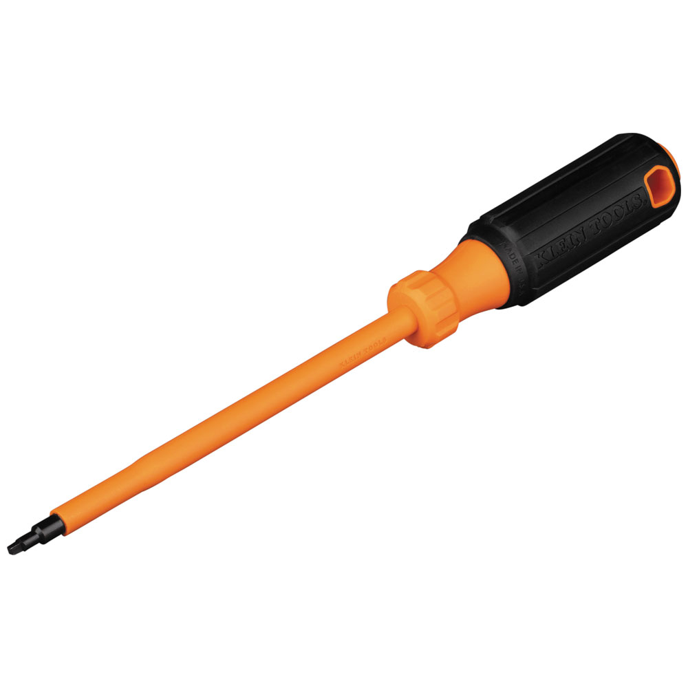 Insulated Screwdriver, #1 Square Tip, 6-Inch Shank