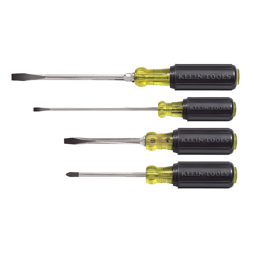 Screwdriver Set, Slotted and Phillips, 4-Piece
