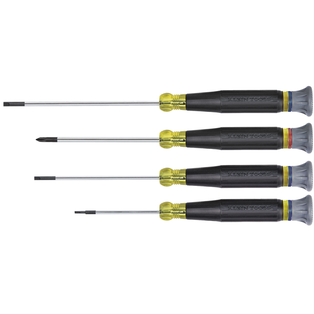 Screwdriver Set, Electronics Slotted and Phillips, 4-Piece
