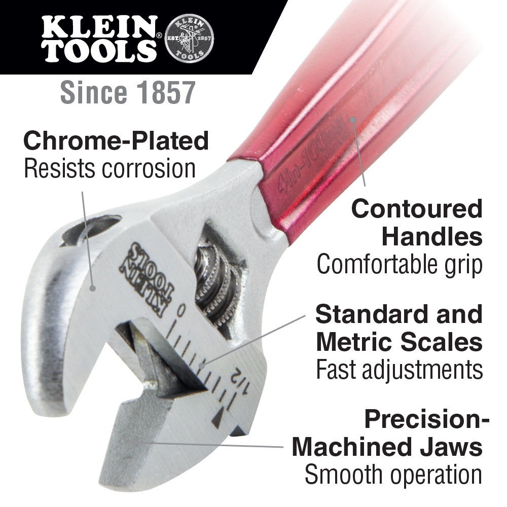 Adjustable Wrench, Extra-Capacity, 10-Inch - 507-10 | Klein Tools 