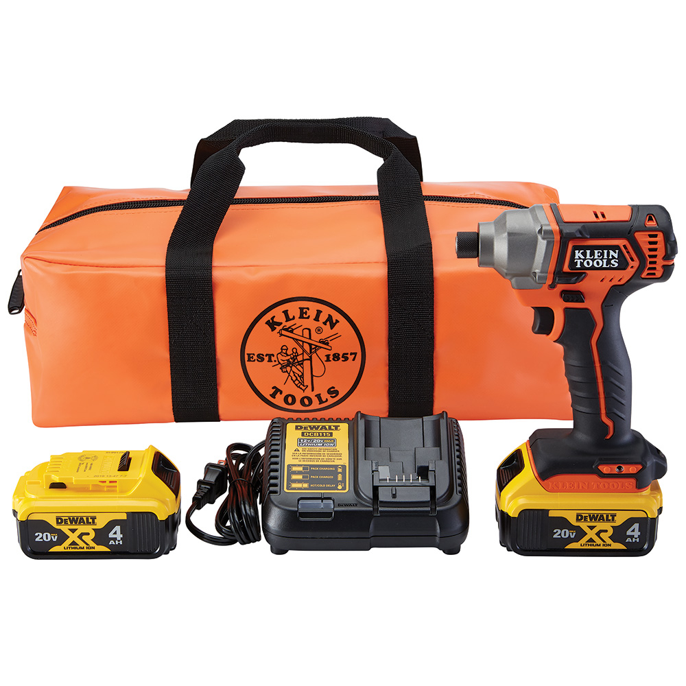 Battery-Operated Compact Impact Driver, 1/4-Inch Hex Drive, Full Kit