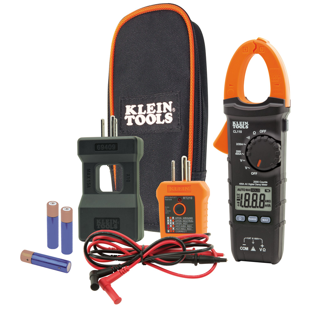 Electrical Tester Kit with Clamp Meter and GFCI Outlet Tester