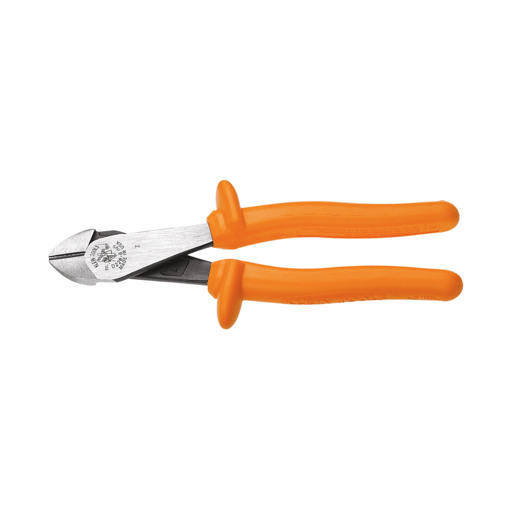 Diagonal Cutting Pliers, Insulated, High Leverage, 8-Inch
