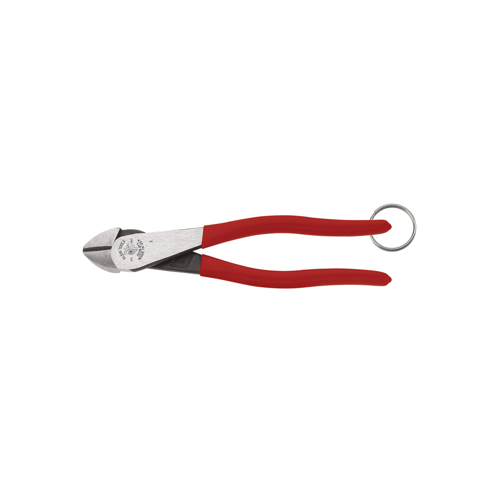 Diagonal Cutting Pliers, High-Leverage, Tie Ring, 8-Inch