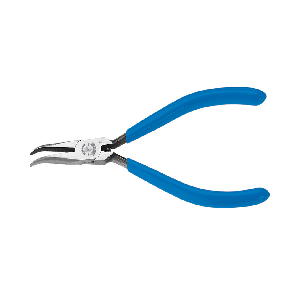 Electronics Pliers, Needle Nose with Curved Chain-Nose, 5-Inch