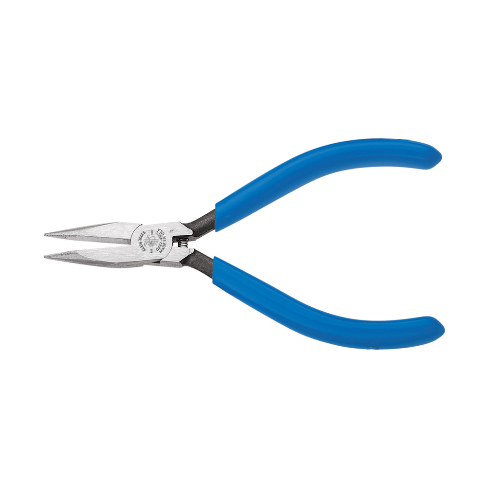 Electronics Pliers, Slim Needle Nose, Spring-Loaded, 4-Inch