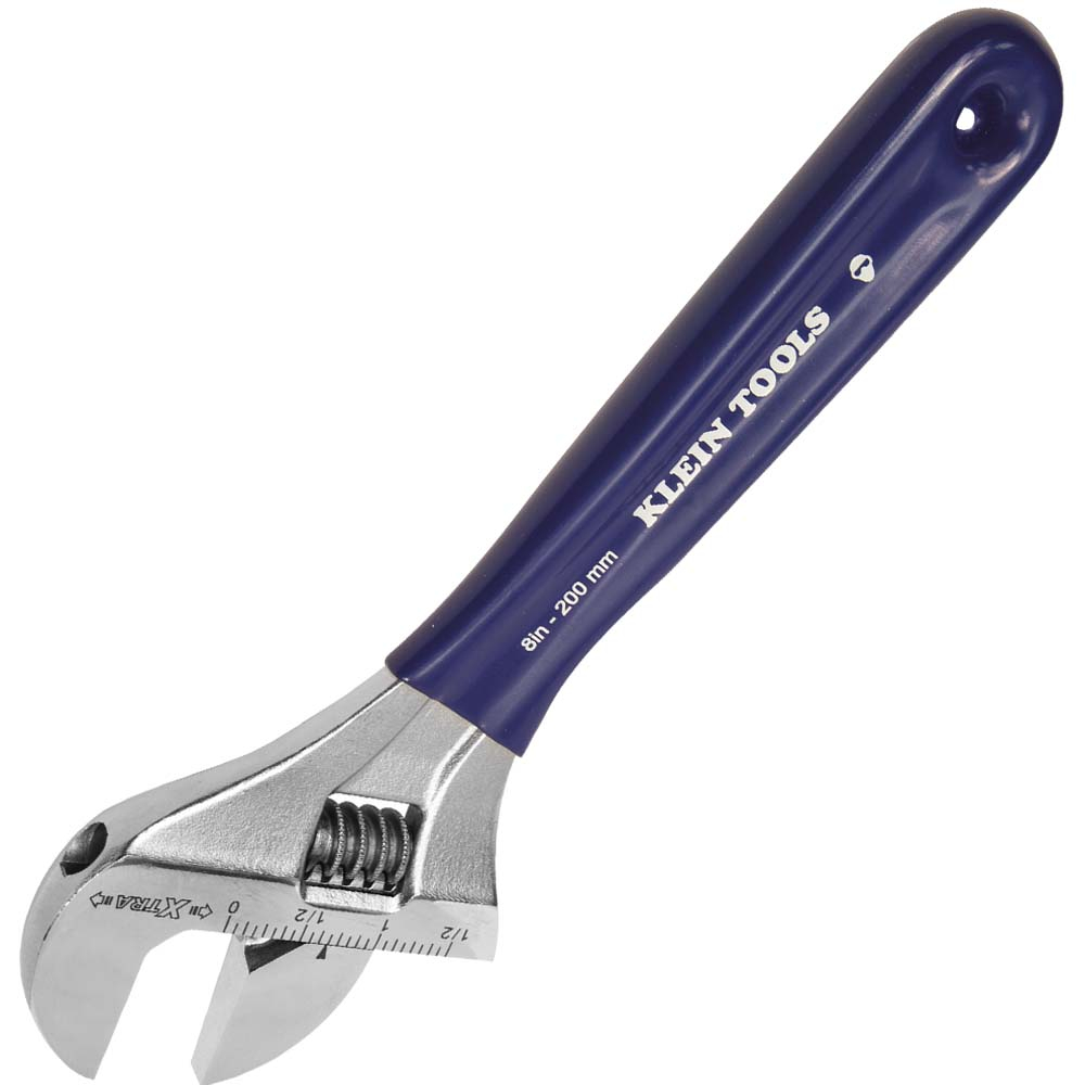 Adjustable Wrench, Extra-Wide Jaw, 8-Inch